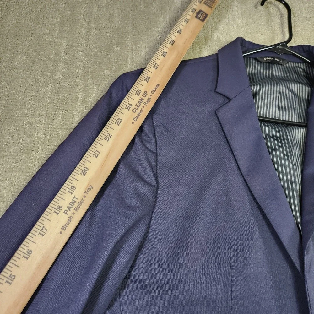 Banana Republic Blazer Men 44R Marzotto Super 120s Blue Italian Fabric Slim Fit